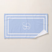 Initialed Baby Blue Handtuch Set (Handtuch)