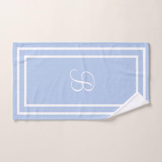 Initialed Baby Blue Handtuch Set (Handtuch)