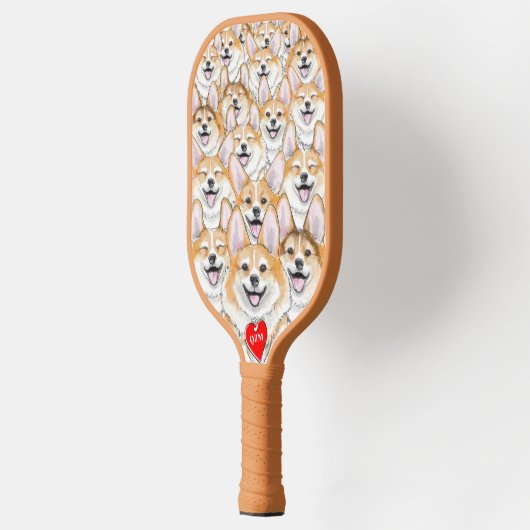 Initialed Corgi+Corgi Hintern Pickleball Paddle (Links)