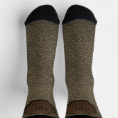Initialen ändern, Leder-Abzeichen-Leder-Leder brau Socken (Oben)