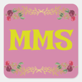 Initialen anpassen quadratischer aufkleber