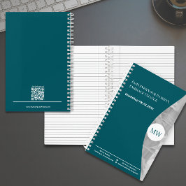 Initialen Aquamarin Empowerment Ihrer Leidenschaft Notizblock