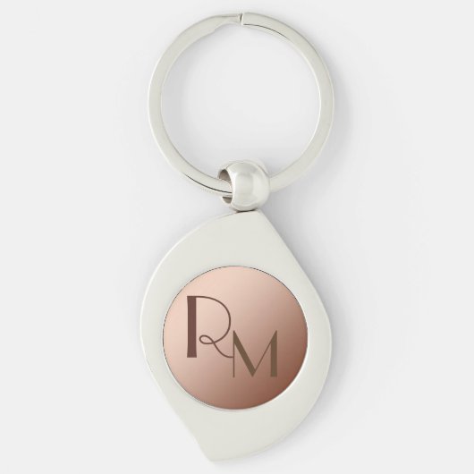 Initialen auf Kupfer Schlüsselanhänger (Vorderseite)