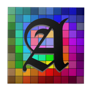 Initialen-beflecktes Glas-Farbe bricht Fliese