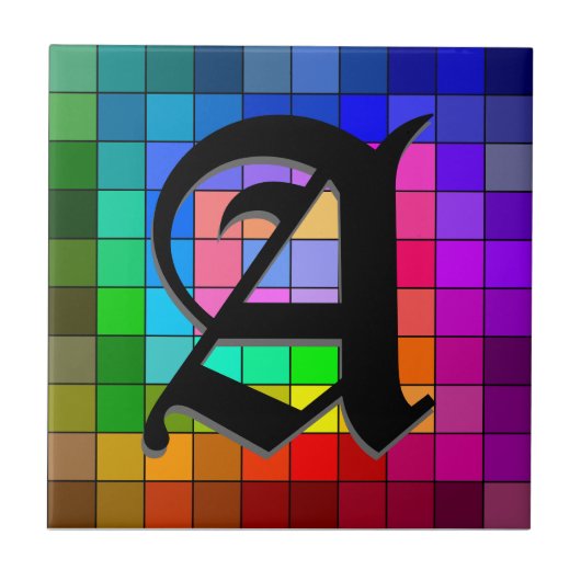 Initialen-beflecktes Glas-Farbe bricht Fliese (Vorderseite)