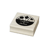 Initialen der Blume "Wild", "Wedding Monogram Name Gummistempel (Stempel)