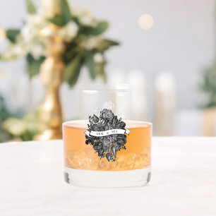 Initialen der Bräune und der Groom Monogram, Schwa Whiskyglas