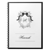 Initialen der Coquette-Bow-Bezeichnung für das Vin Notizblock (Vorderseite)