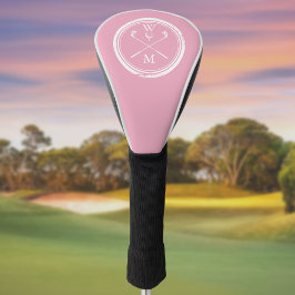 Initialen der Feminine Pink Monogram Golf Headcover