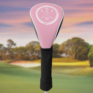 Initialen der Feminine Pink Monogram Golf Headcover