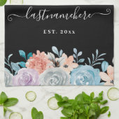Initialen der Floral Monogram mit benutzerdefinier Geschirrtuch (Gefaltet)