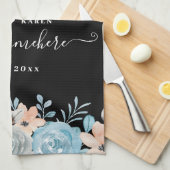 Initialen der Floral Monogram mit benutzerdefinier Geschirrtuch (Viertel Falte)