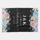 Initialen der Floral Monogram mit benutzerdefinier Geschirrtuch (Horizontal)