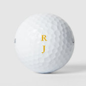 Initialen der gelben Monogramm Golfball (Vorderseite)