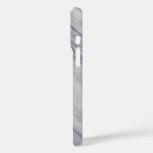 Initialen der grauen Diagonal-Marmorsteinplatte Case-Mate iPhone Hülle (Rückseite / Links)