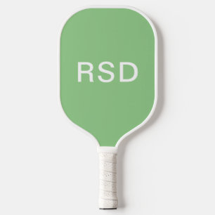 Initialen der klassischen Minz-Grün-Monogramm Pickleball Schläger