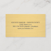 Initialen der klassischen Monogramme | Goldtextur Visitenkarte (Rückseite)