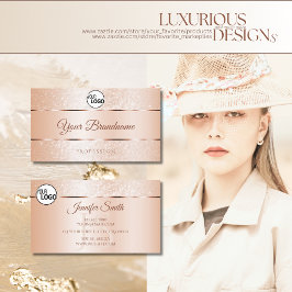 Initialen der Logos für die Rose "Pastel Coral Spa Visitenkarte