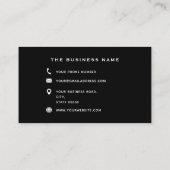 Initialen der Monogrammbezeichnung Typografie Schw Visitenkarte (Rückseite)