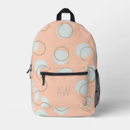 Initialen der Monogramme der rosa geometrischen Kr Bedruckter Rucksack