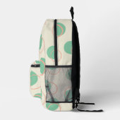 Initialen der Monogramme für niedliche grüne geome Bedruckter Rucksack (Rechts)