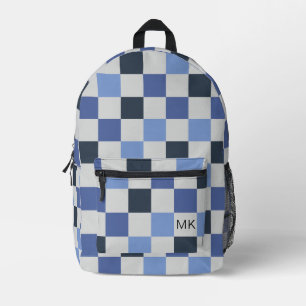 Initialen der neutralen blauen Karton-Monogrammkar Bedruckter Rucksack