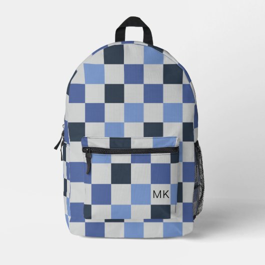 Initialen der neutralen blauen Karton-Monogrammkar Bedruckter Rucksack (Vorderseite)