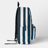 Initialen der neutralen blauen Streifen Bedruckter Rucksack (Links)
