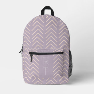 Initialen der niedlichen Lila geometrischen Pfeile Bedruckter Rucksack