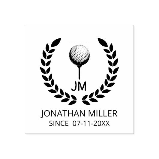 Initialen der personalisierten Golf Ball Monogram Gummistempel (Prägung)