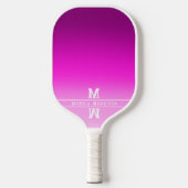 Initialen der rosa Streifen Pickleball Schläger (Vorderseite)
