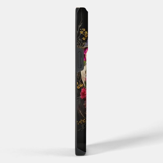 Initialen des Blumenschädels mit dem Pagan Monogra iPhone Hülle (Rechte Seite)