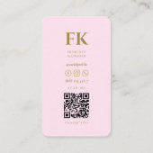 Initialen des modernen Real Anwesen Agent Visitenkarte (Rückseite)