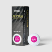 Initialen des Monogrammes mit heißen rosa Namen Golfball (Verpackungen)