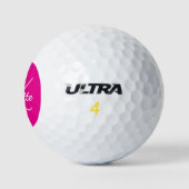 Initialen des Monogrammes mit heißen rosa Namen Golfball (Logo)