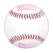 Initialen des Paares | Subtile Pink Gradation Baseball (Rückseite)