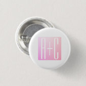 Initialen des Paares | Subtile Pink Gradation Button (Vorne & Hinten)