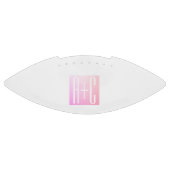 Initialen des Paares | Subtile Pink Gradation Football (Panel)