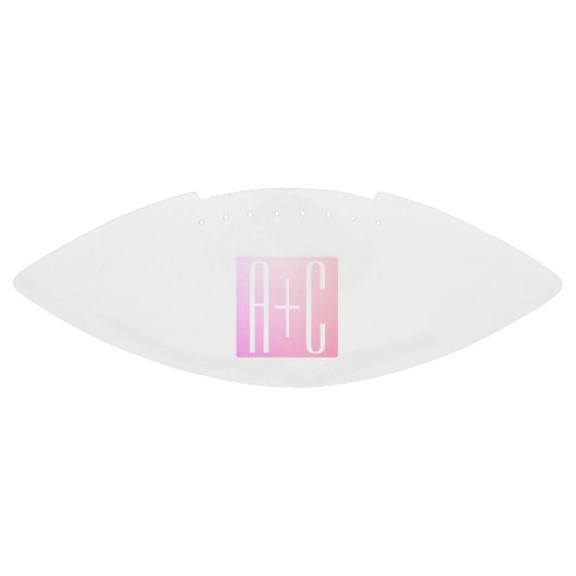 Initialen des Paares | Subtile Pink Gradation Football (Panel)