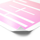 Initialen des Paares | Subtile Pink Gradation Fotodruck (Ecke)