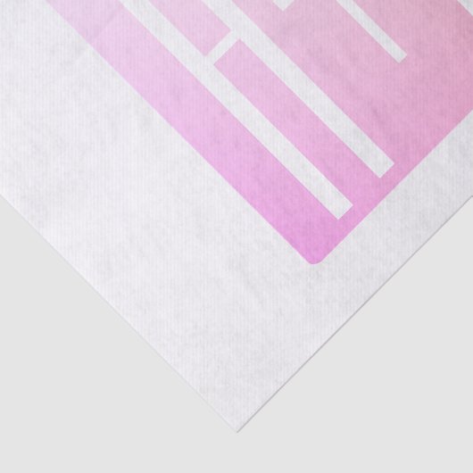 Initialen des Paares | Subtile Pink Gradation Seidenpapier (Ausschnitt)