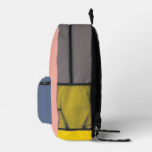 Initialen des rosa blauen gelben Farbblockes Bedruckter Rucksack (Rechts)