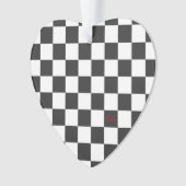 INITIALEN DES Sports Checkerboards Schwarz-weißer Ornament (Vorderseite)