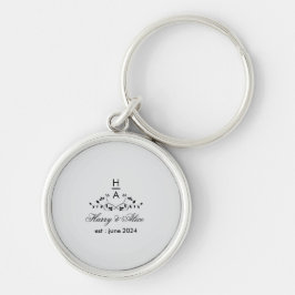 Initialen des Wedding Monogram Couple Schlüsselanhänger