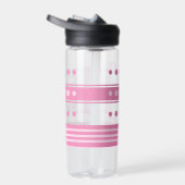 Initialen dunkel und blassrosa mit Streifen hinzuf Trinkflasche (Rechts)