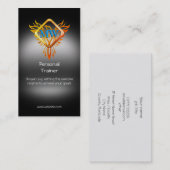 Initialen, Flaming Phoenix, Personal Trainer Visitenkarte (Vorne/Hinten)