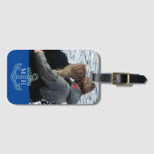 Initialen für benutzerdefinierte Paare Foto Nautic Gepäckanhänger (Vorderseite (Horizontal))