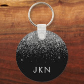 Initialen für die Mädchenbezeichnung in der Schwar Schlüsselanhänger (Vorderseite)