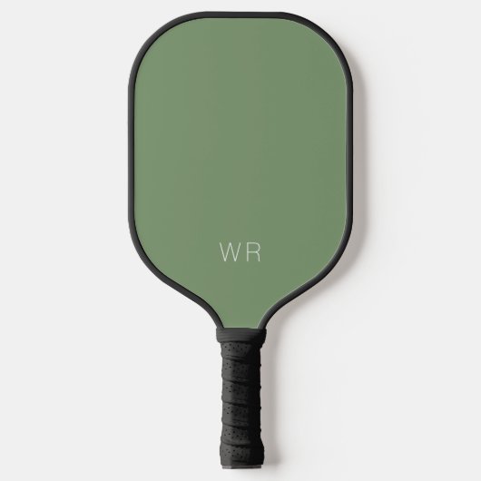 Initialen für hellgrüne Monogramme Pickleball Schläger (Vorderseite)