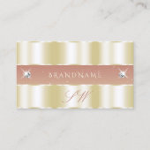 Initialen für luxuriöse Goldkorallenglanzdiamanten Visitenkarte (Vorderseite)